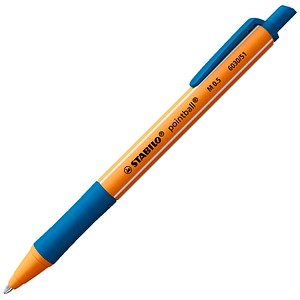 STABILO Kugelschreiber pointball orange, Schreibfarbe: türkis, 1 St.