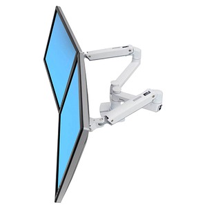 ergotron Monitor-Halterung LX Dual Side-by-Side 45-491-216 weiß für 2 Monitore, Tischklemme, Tischbohrung