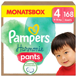 Pampers® Windeln Harmonie™ Größe Gr.4 (9-15 kg) für Babys und Kleinkinder, 168 St.