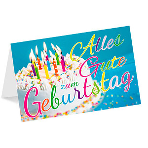LUMA Geburtstagskarte Torte bunt DIN B6