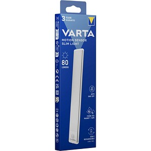 VARTA Linear LED Mobile LED Akku-LED-Lampe mit Bewegungsmelder weiß 24,0 cm, 80 lm, 1 St.