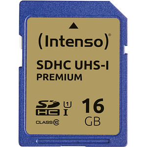 Intenso Speicherkarte SDHC-Karte Premium, 16 GB, 1 St.
