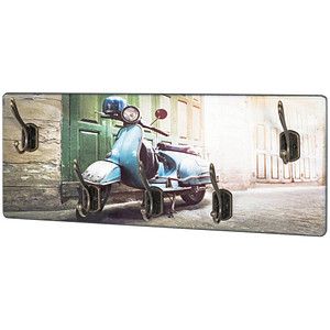 HAKU Möbel Wandgarderobe 17971 Motorroller Holz 5 Haken 50,0 x 20,0 cm, 1 St.