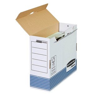 Bankers Box Archivboxen Bankers Box weiß/blau 10,8 x 26,5 x 32,7 cm, 10 St.