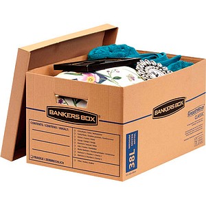 Bankers Box Umzugskartons SmoothMove Umzugsbox 47,0 x 33,5 x 27,0 cm, 10 St.