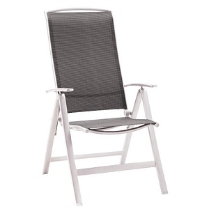 BEST Gartenstühle mit Armlehnen Palermo grau, 2 St.