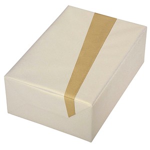 JUNG SCHÖNER VERPACKEN Geschenkpapier Vollton Perlenglanz Uni gold, 20,0 m