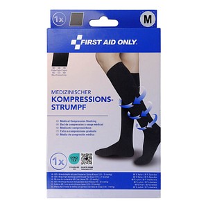 FIRST AID ONLY® Kompressionsstrümpfe, geschlossene Spitze schwarz Größe M 1 St.