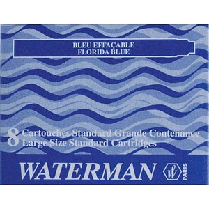WATERMAN Tintenpatronen für Füller S0713021 blau, 8 St.