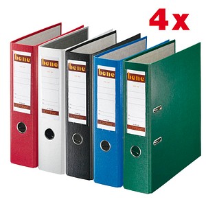 bene No1 POWER Ordner farbsortiert Kunststoff 8,0 cm DIN A4, 20 St.