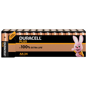 DURACELL Batterien PLUS Alkali-Mangan Mignon AA 1,5 V, 24 St.