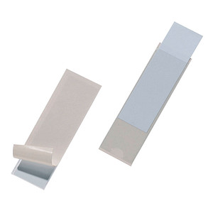 DURABLE Beschriftungsschilder mit selbstklebender Hülle POCKETFIX® genarbt Ordner, Mappen, Hefter, etc., 10 St.