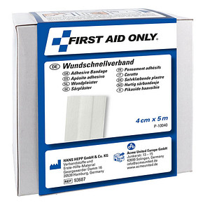 FIRST AID ONLY® Pflaster P-10040 weiß 4,0 cm x 5,0 m, 1 Rolle