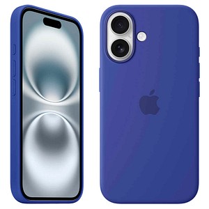 Apple Silikon Case mit MagSafe Handy-Cover für Apple iPhone 16 ultramarin