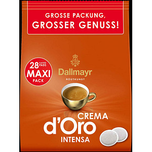 Dallmayr Crema d'Oro INTENSA Kaffeepads, Arabicabohnen kräftig, 28 Pads