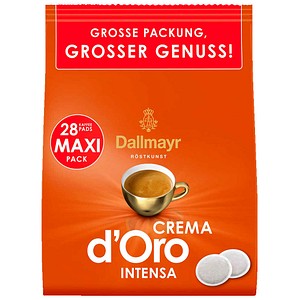 Dallmayr Crema d'Oro INTENSA Kaffeepads, Arabicabohnen kräftig, 28 Pads