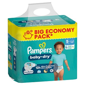 Pampers® Windeln baby-dry™ BIG ECONOMY PACK Gr. 5 (11-16 kg) für Babys und Kleinkinder, 62 St.