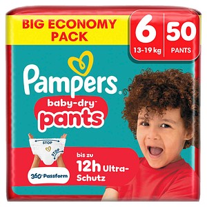 Pampers® Windeln baby-dry™ BIG ECONOMY PACK  Gr. 6 (13-19 kg) für Kids und Teens, 50 St.