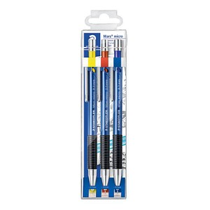 STAEDTLER Mars® micro  Druckbleistift-Set blau B 0,3 + 0,5 + 0,7 mm, 3 St.