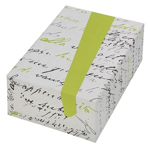 JUNG SCHÖNER VERPACKEN Geschenkpapier Lirica Schrift mehrfarbig beidseitig bedruckt, 20,0 m