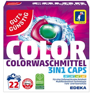 GUT&GÜNSTIG COLOR Waschmittel Caps, 22 Pads