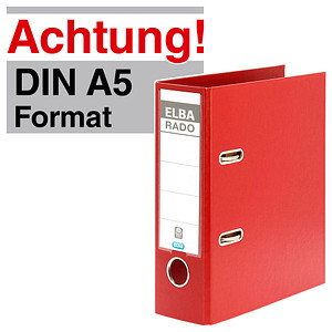ELBA A5 Hochformat Ordner rot Kunststoff 7,5 cm DIN A5 hoch, 1 St.