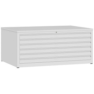 LÜLLMANN Planschrank signalweiß 6 Schubladen 140,5 x 95,5 x 60,5 cm