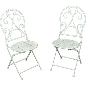 Garden Pleasure Gartenstühle LASCAR weiß, 2 St.