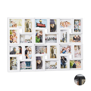 relaxdays  Collage-Bilderrahmen weiß 86,0 x 57,0 cm, 1 St.