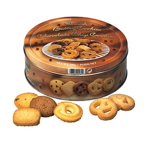 Dänische Butter- und Schokoladen Kekse 500,0 g, 1 St.