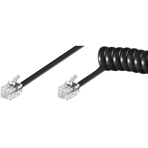 goobay RJ-10 Telefonhörerkabel 2,0 m schwarz, 1 St.