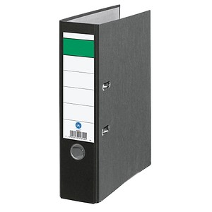 Grüner Balken Ordner schwarz marmoriert Karton 8,0 cm DIN A4, 1 St.
