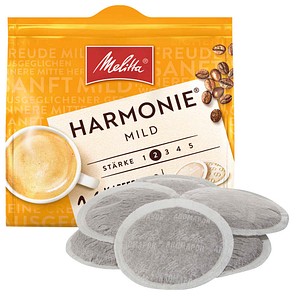 Melitta Harmonie Kaffeepads, Arabica- und Robustabohnen mild, 16 St.