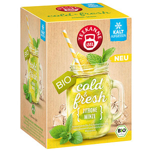 TEEKANNE cold & fresh Zitrone-Minze Bio-Tee 15 Portionen
