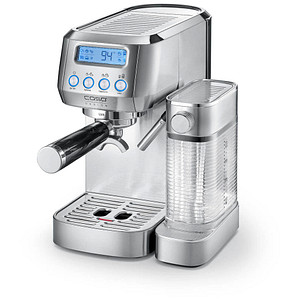 caso® Espresso Gourmet Latte Siebträgermaschine silber