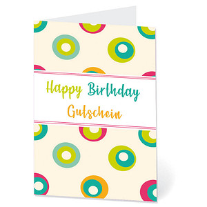 LUMA Gutschein Geburtstag modern mit Innentext  DIN B6