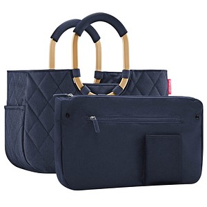 reisenthel® Einkaufskorb loopshopper M Kunstfaser  frame rhombus midnight gold