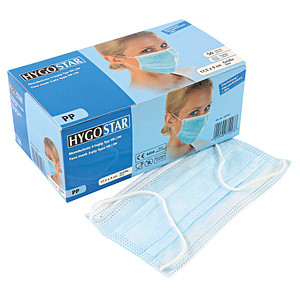HYGOSTAR medizinischer Mundschutz DIN EN 14683 Typ II R, 50 St.