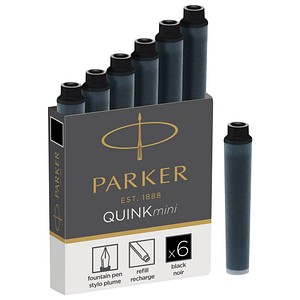 PARKER QUINKmini Tintenpatronen für Füller schwarz 6 St.