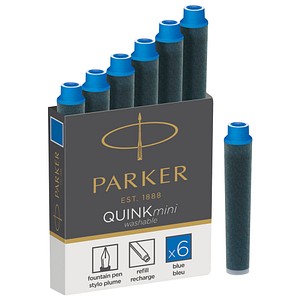 PARKER QUINKmini Tintenpatronen für Füller blau 6 St.