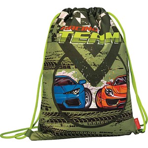 BRUNNEN Turnbeutel Kunstfaser rot/bau/grün