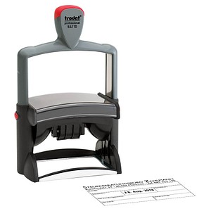 trodat Datumstempel mit Text individualisierbar 54110 selbstfärbend schwarz ohne Logo, 1 St. -  Nachträglich per Gutschein personalisieren