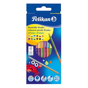 Pelikan Bicolor Buntstifte farbsortiert, 12 St.