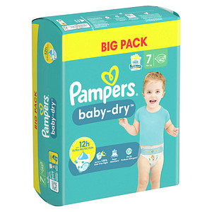 Pampers® Windeln baby-dry™ BIG PACK  Größe Gr.7 (15+ kg) für Kids und Teens, 42 St.