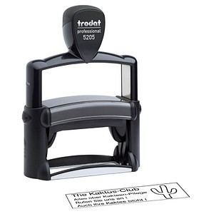 trodat Textstempel, individualisierbar 5205 selbstfärbend schwarz mit Logo, 1 St. -  Nachträglich per Gutschein personalisieren