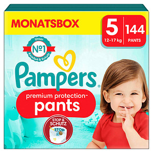 Pampers® Windeln premium protection™ Monatsbox Größe Gr.5 (12-17 kg) für Babys und Kleinkinder, 144 St.