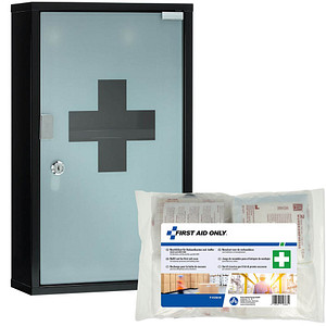 FIRST AID ONLY® Medizinschrank DIN 13169 schwarz