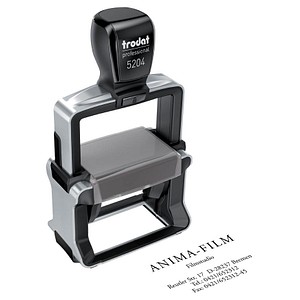 trodat Textstempel, individualisierbar 5204 selbstfärbend schwarz ohne Logo, 1 St. - Nachträglich per Gutschein personalisieren