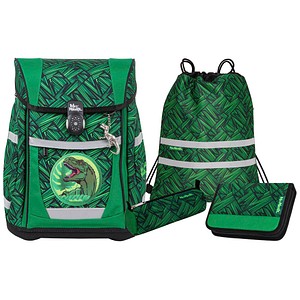 Mc®Neill Schulranzen-Set TENERO WOW Kunstfaser grün