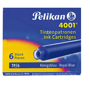 Pelikan Tintenpatronen für Füller 4001 TP/6 königsblau, 6 St.